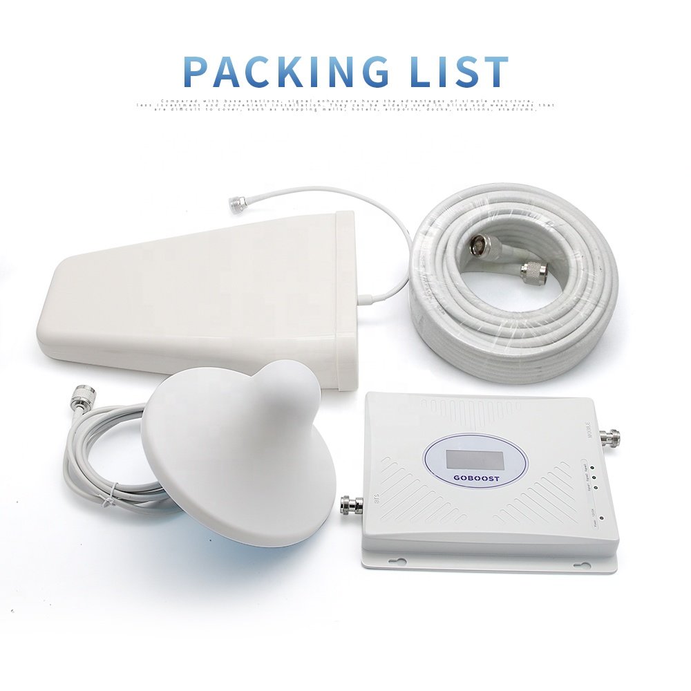 Goboost signal amplifiers 800 1800 2600 MHz 2G 3G 4G Tri-band Mobile Phone Signal Booster Repeater